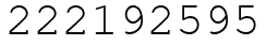 Число 222192595.