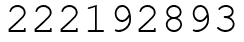 Число 222192893.