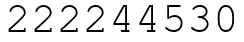 Число 222244530.
