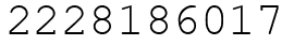 Число 2228186017.