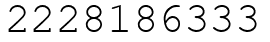 Число 2228186333.