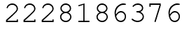 Число 2228186376.