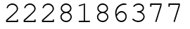 Число 2228186377.