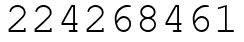 Число 224268461.