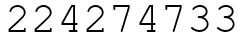 Число 224274733.