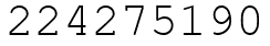 Число 224275190.