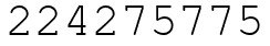 Число 224275775.