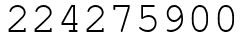 Число 224275900.
