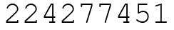Число 224277451.