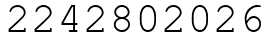 Число 2242802026.