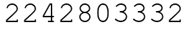 Число 2242803332.