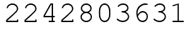 Число 2242803631.