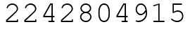 Число 2242804915.