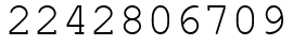 Число 2242806709.
