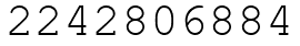 Число 2242806884.