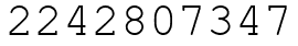 Число 2242807347.