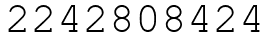 Число 2242808424.