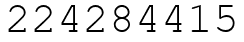 Число 224284415.