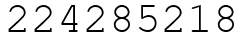 Число 224285218.