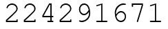Число 224291671.
