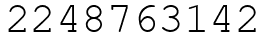 Число 2248763142.