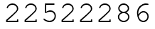 Число 22522286.