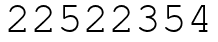 Число 22522354.
