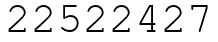 Число 22522427.