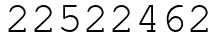 Число 22522462.