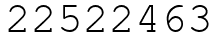Число 22522463.
