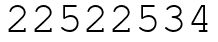 Число 22522534.