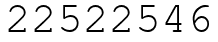 Число 22522546.
