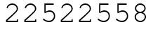 Число 22522558.