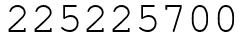 Число 225225700.