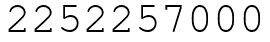 Число 2252257000.