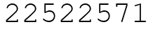 Число 22522571.