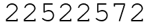 Число 22522572.