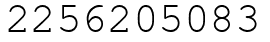 Число 2256205083.