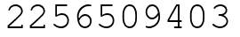 Число 2256509403.