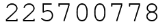Число 225700778.