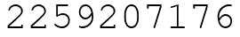 Число 2259207176.