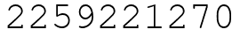 Число 2259221270.