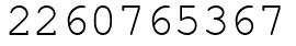 Число 2260765367.