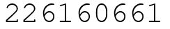 Число 226160661.