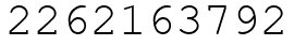 Число 2262163792.