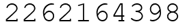 Число 2262164398.
