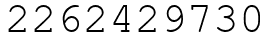 Число 2262429730.