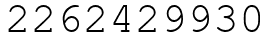 Число 2262429930.