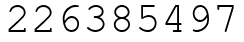 Число 226385497.
