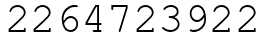 Число 2264723922.